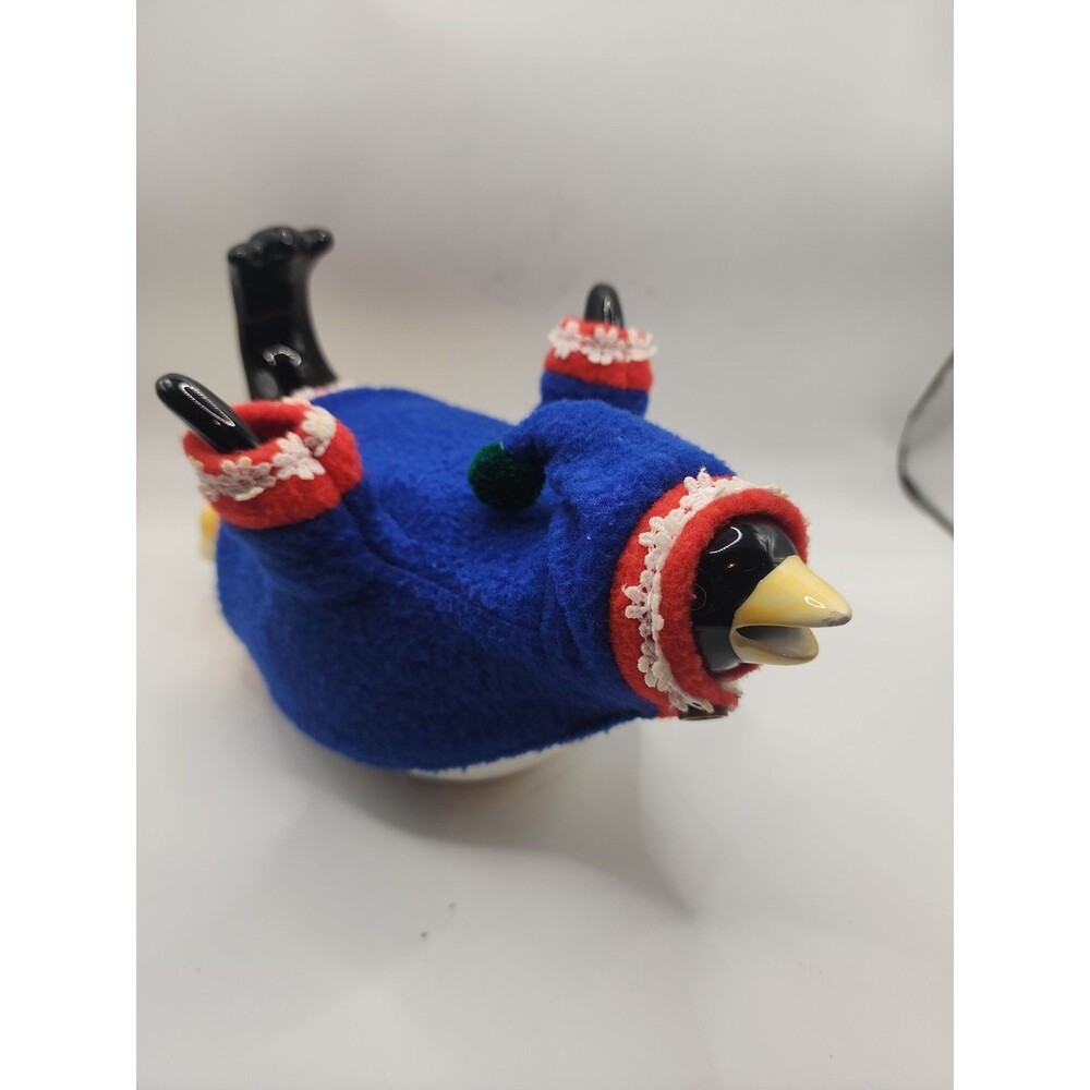 Vintage 1995 Boston Warehouse Party Penguins Teapot with Tea Cosy Read Descripti
